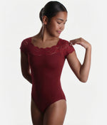 Girls Lace Cap Sleeve Leotard, Favourite for Young Dancers - SL17 
