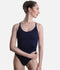 Camisole Leotard with Double Cross Back Straps and Princess Seams - SL18 #navy_P