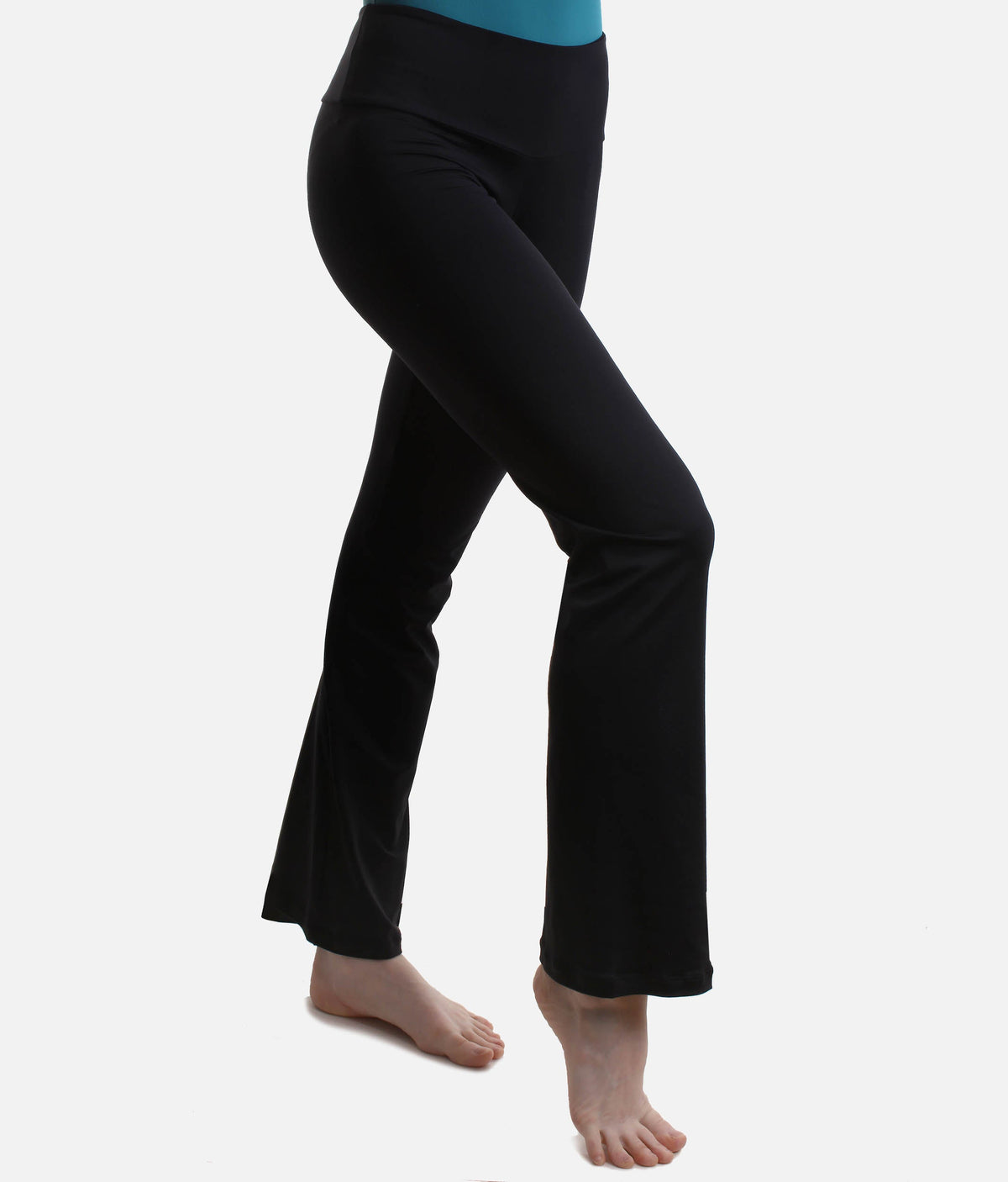 Flared Dance Pants with Wide Waistband, Soft & Flexible Fit - SL203