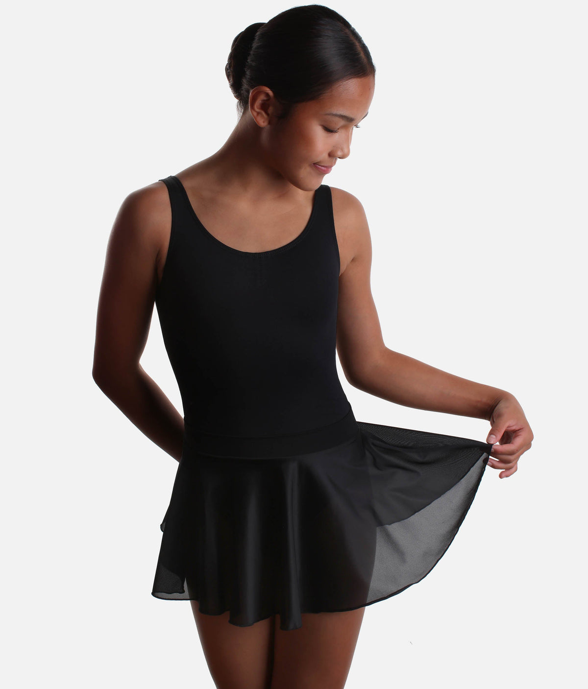Girls Ballet Skirt, Pull-On with Soft Lycra Waist and Sheer Finish - SL63 