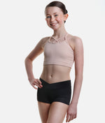 Girls V-Front Shorts for All Dance Styles, Studio Essential - SL81