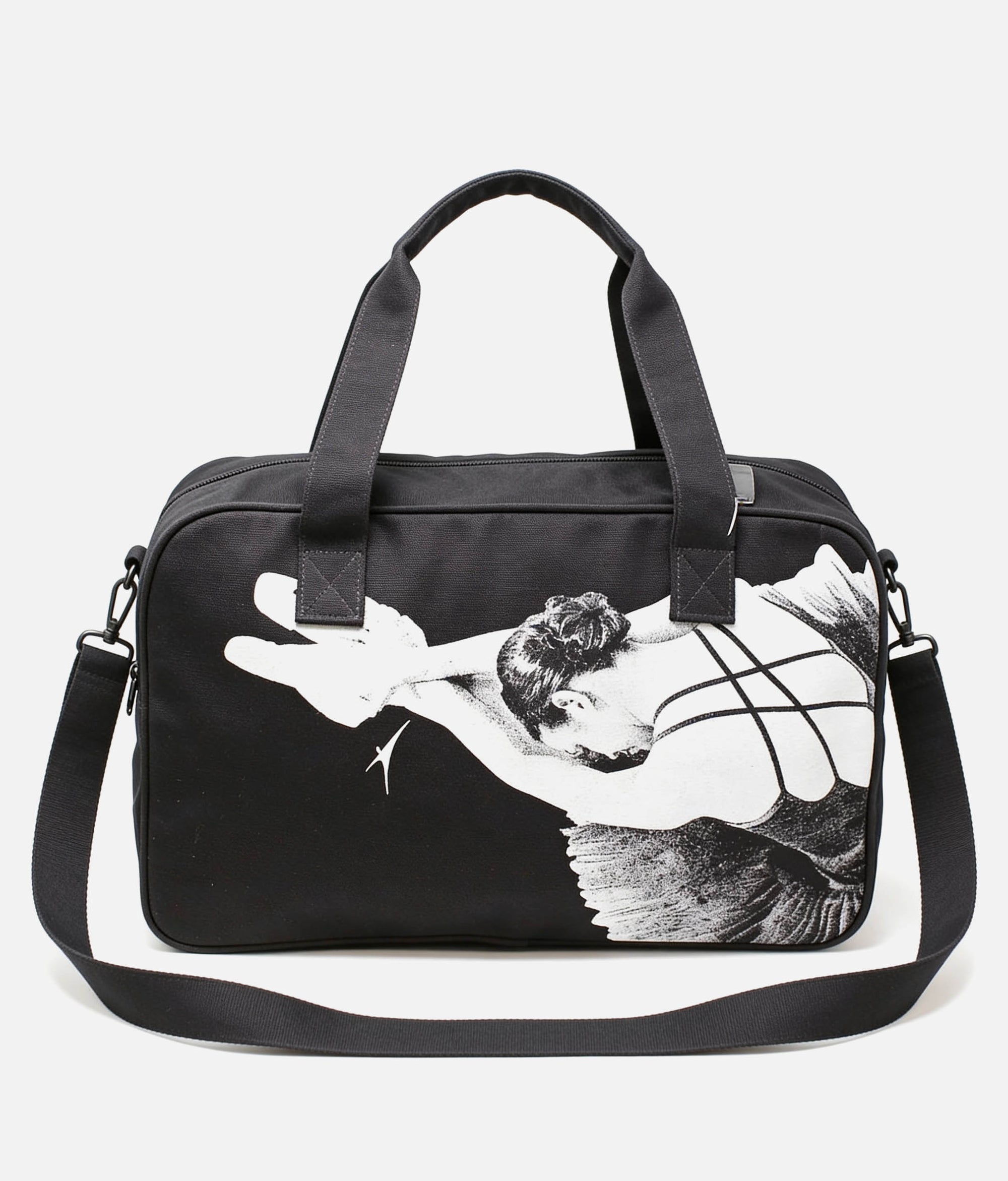 BG568 - Canvas Holdall, Ballet Print Bag with Zip Closure #black-1089_one