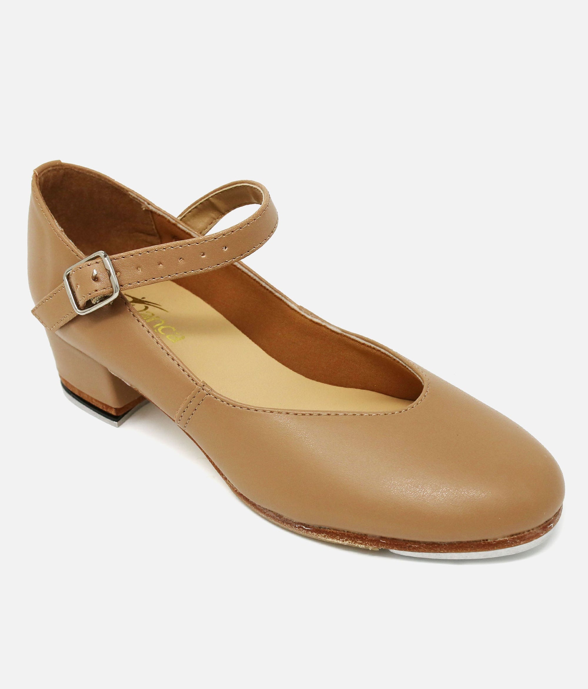Cuban Heel Tap Shoe - TA 44 #caramel_2-UK