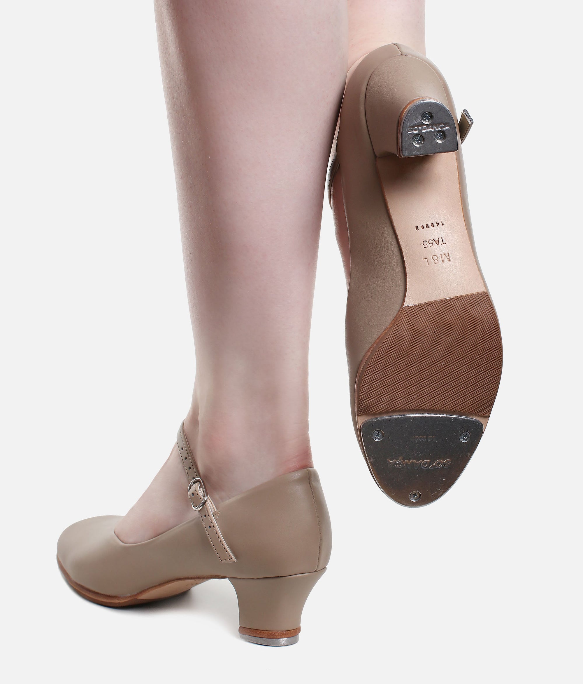 Low Heel Tap Dance Shoes - TA 55 #tan_1-UK