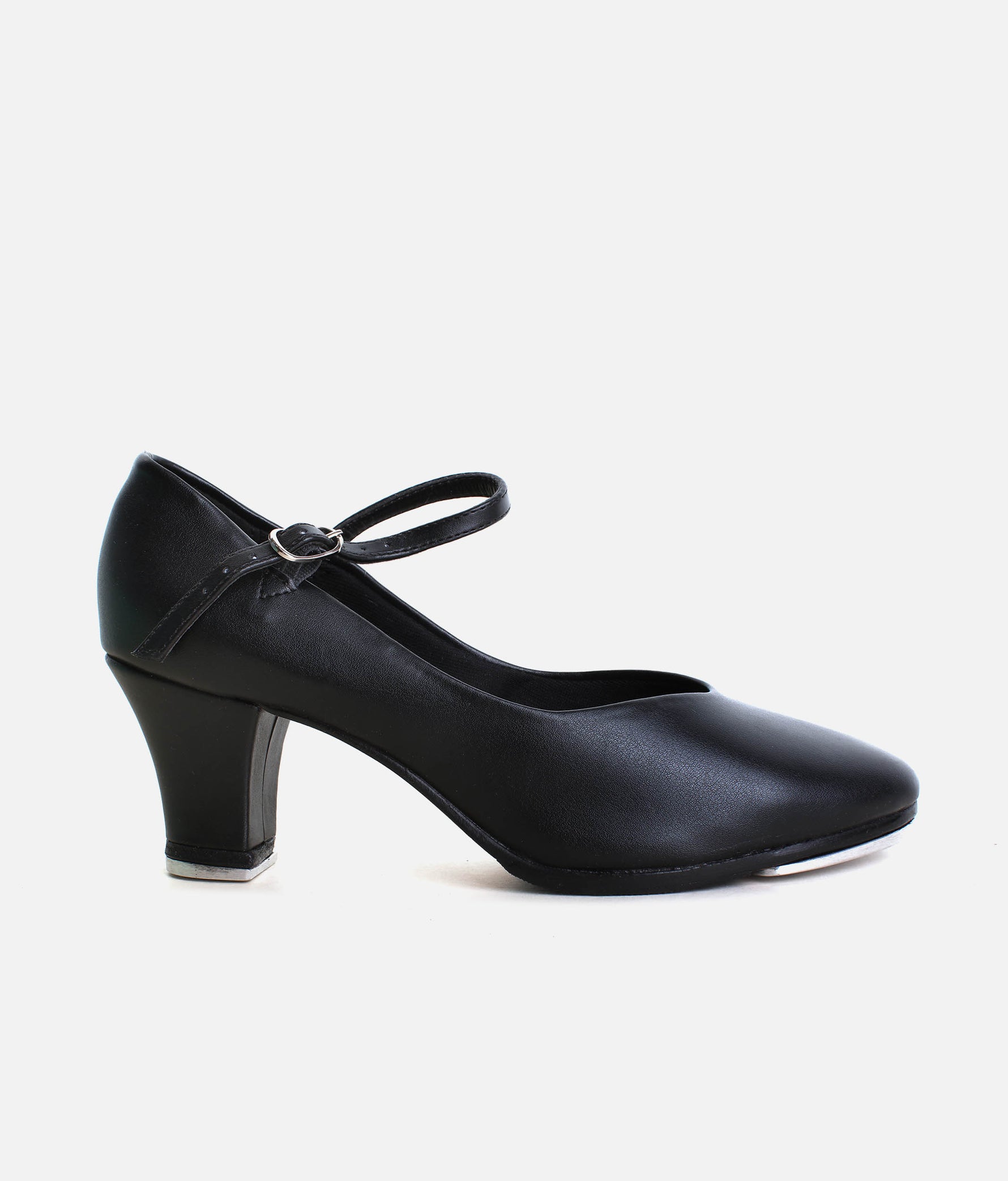 High Heel Tap Shoes, 2” Vegan Leather Tap Shoes with Buckle Strap - TA57 