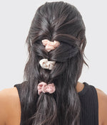 Assorted Textured Scrunchies – 5pc Set in Eucalyptus & Terracotta 