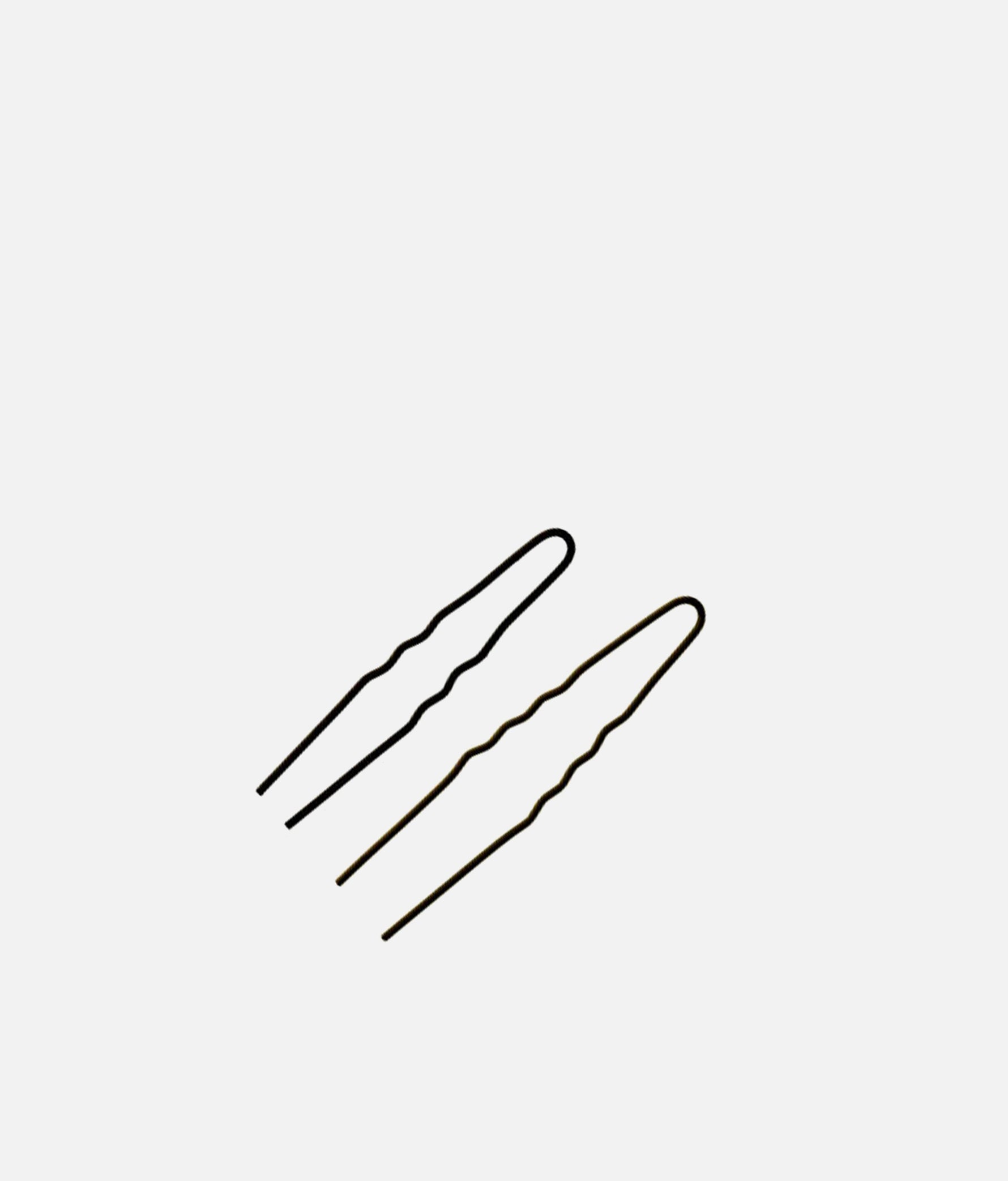 Black Waved Hair Pins - TH042