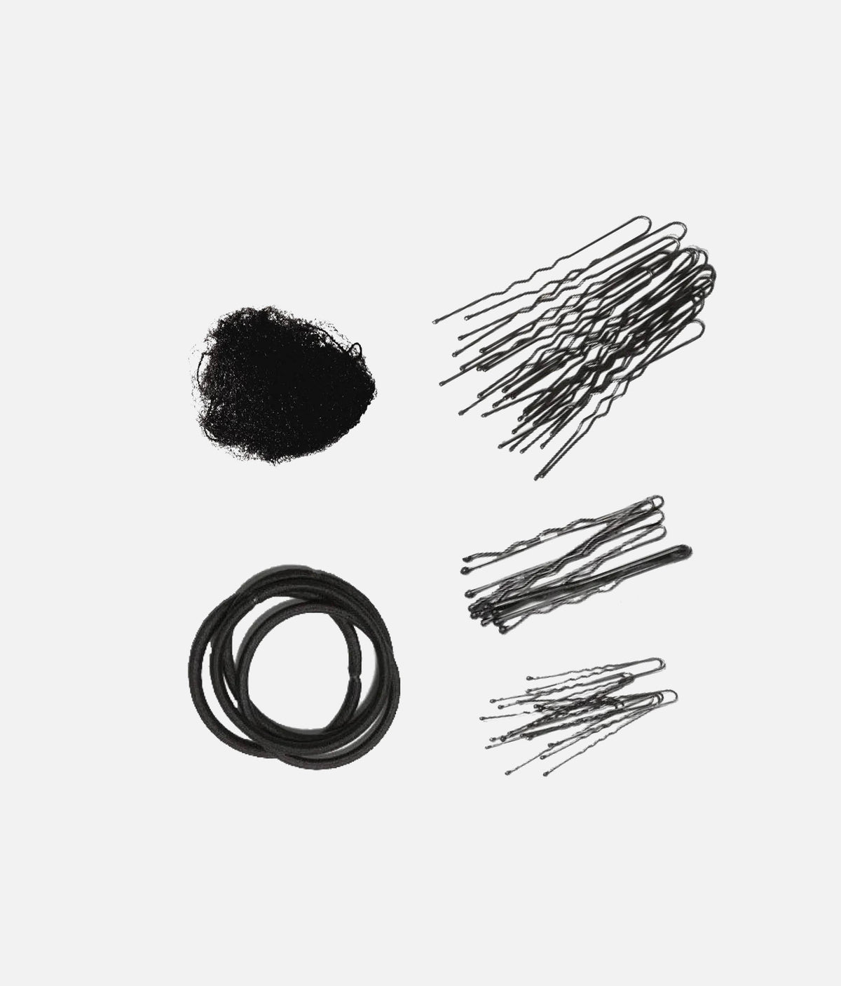 Black Accessories Set, Complete Bun Kit for Dancers & Performers - TH154
