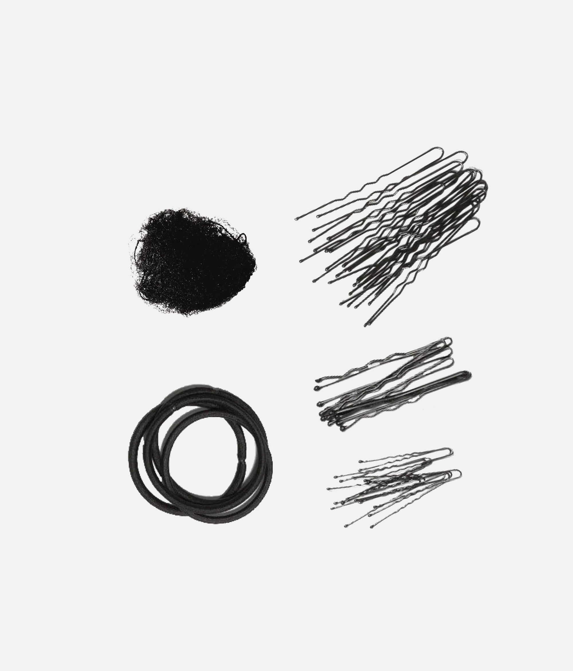 Black Accessories Set, Complete Bun Kit for Dancers & Performers - TH154