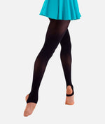 Black Girl's Stirrup Danca Tights - TS 77 