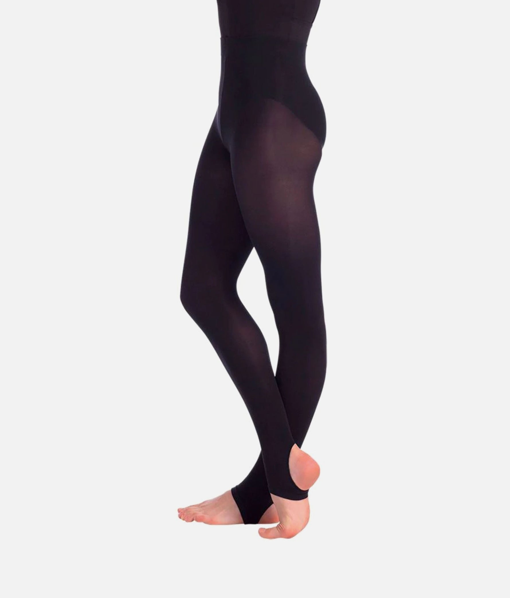 Black Girl's Stirrup Danca Tights - TS 77 