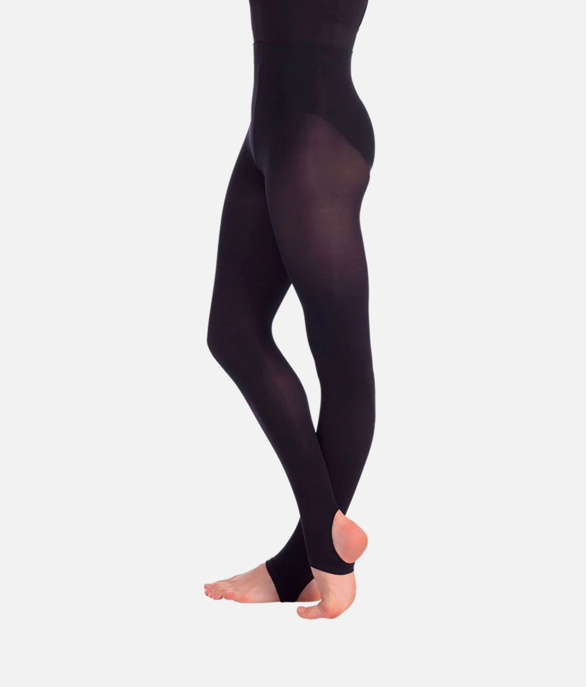 Black Girl's Stirrup Danca Tights - TS 77 #black_T/S