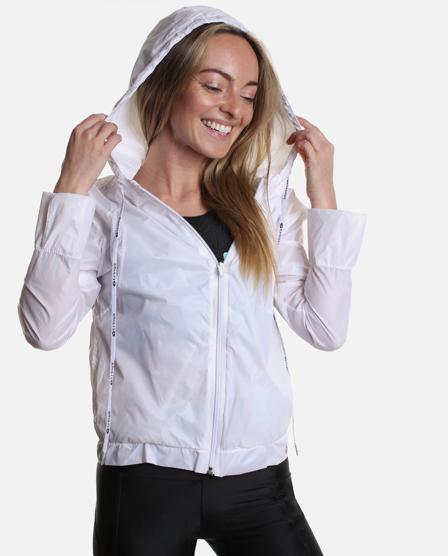 Womens white windbreaker discount jacket