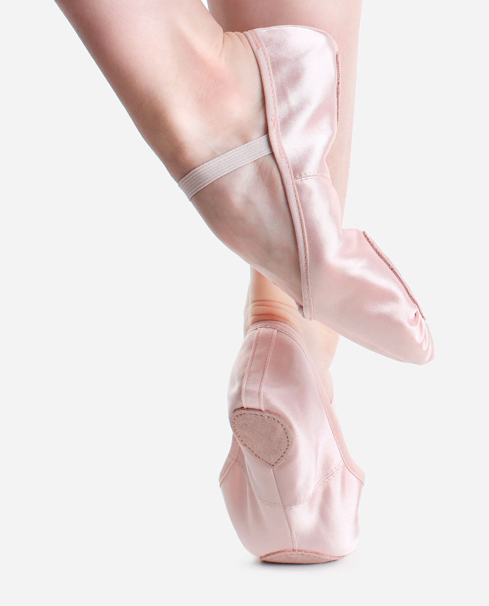 Child&#39;s Split Sole Satin Ballet Shoe - BAE 15