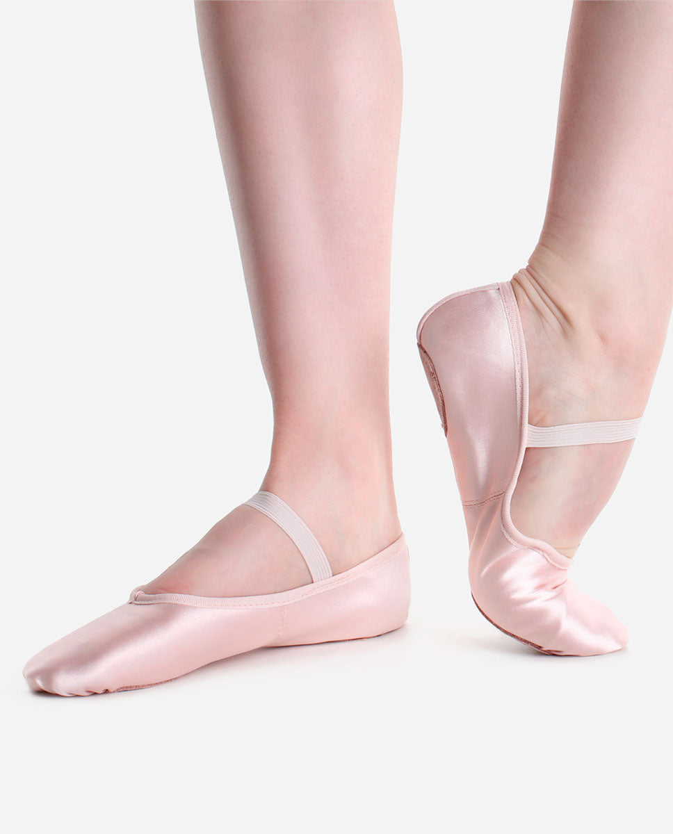 Child&#39;s Split Sole Satin Ballet Shoe - BAE 15