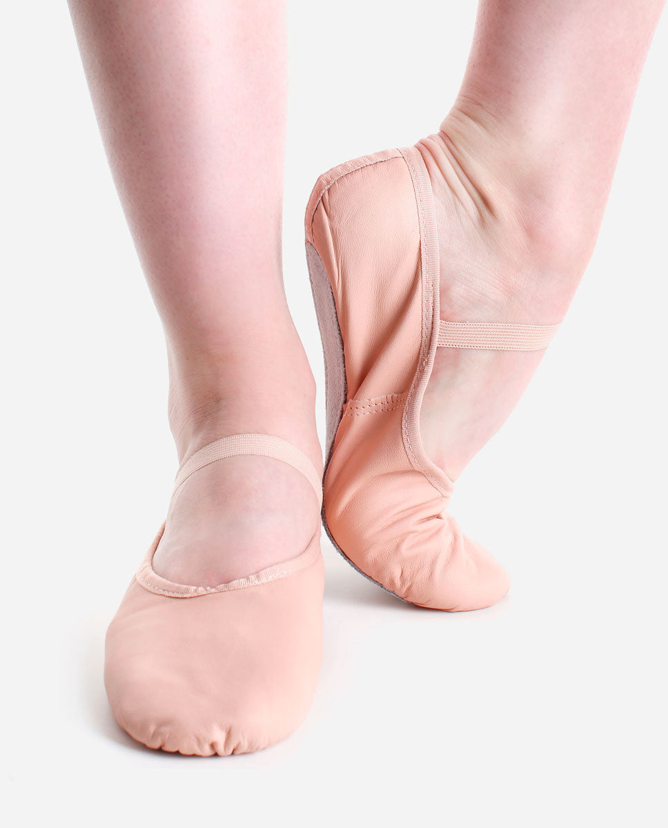 Child&#39;s Wide-fit Leather Ballet Shoe - BAE 90