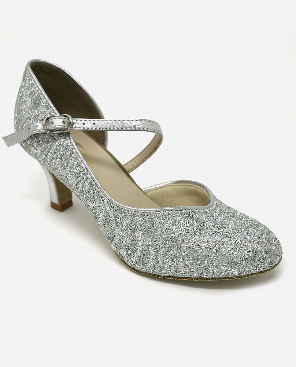 Asymmetric Silver Ballroom Shoe - BL 504 - So Danca