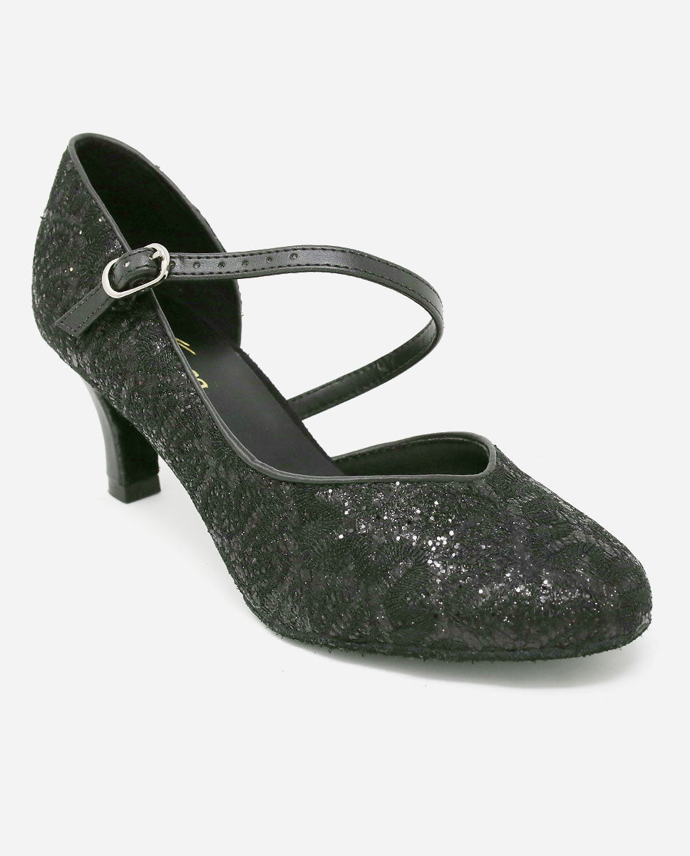 Asymmetric Black Ballroom Shoe - BL 504 - So Danca