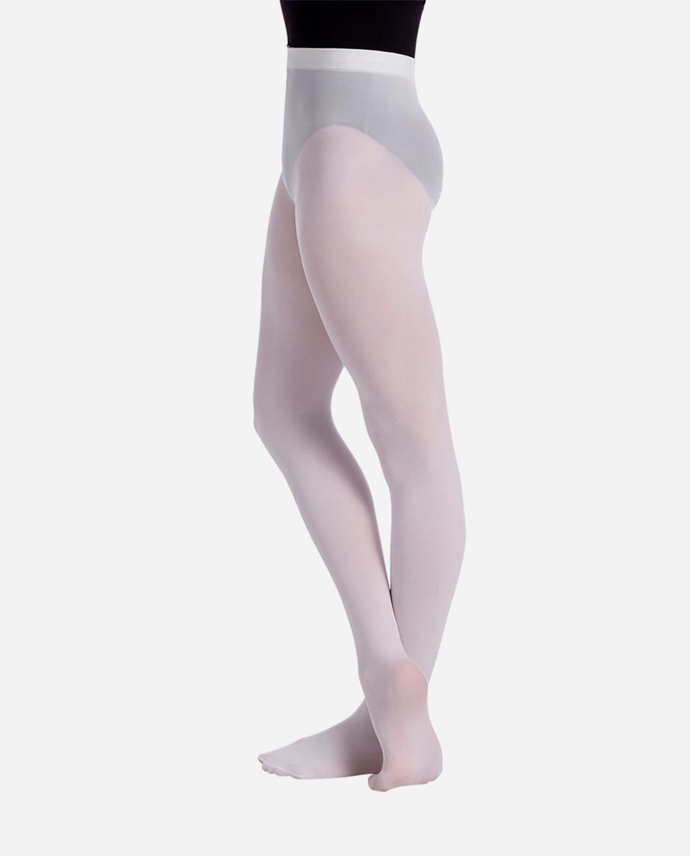 Child Fully Footed White Tights - TS 73 - So Danca